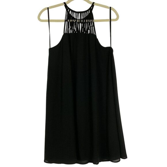 NWT Loveriche Black Loop-neck Dress, Medium, Lined, 100% Polyester - Picture 1 of 11